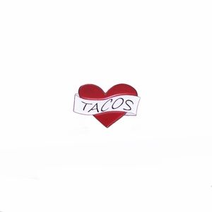 One I Love Tacos Heart Enamel Lapel Pin